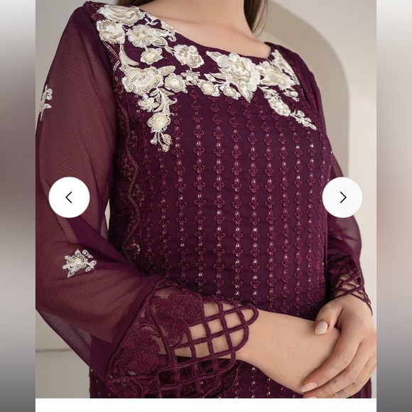 Pakistani Bollywood Indian 3 pc suit kurta - Picture 5 of 8